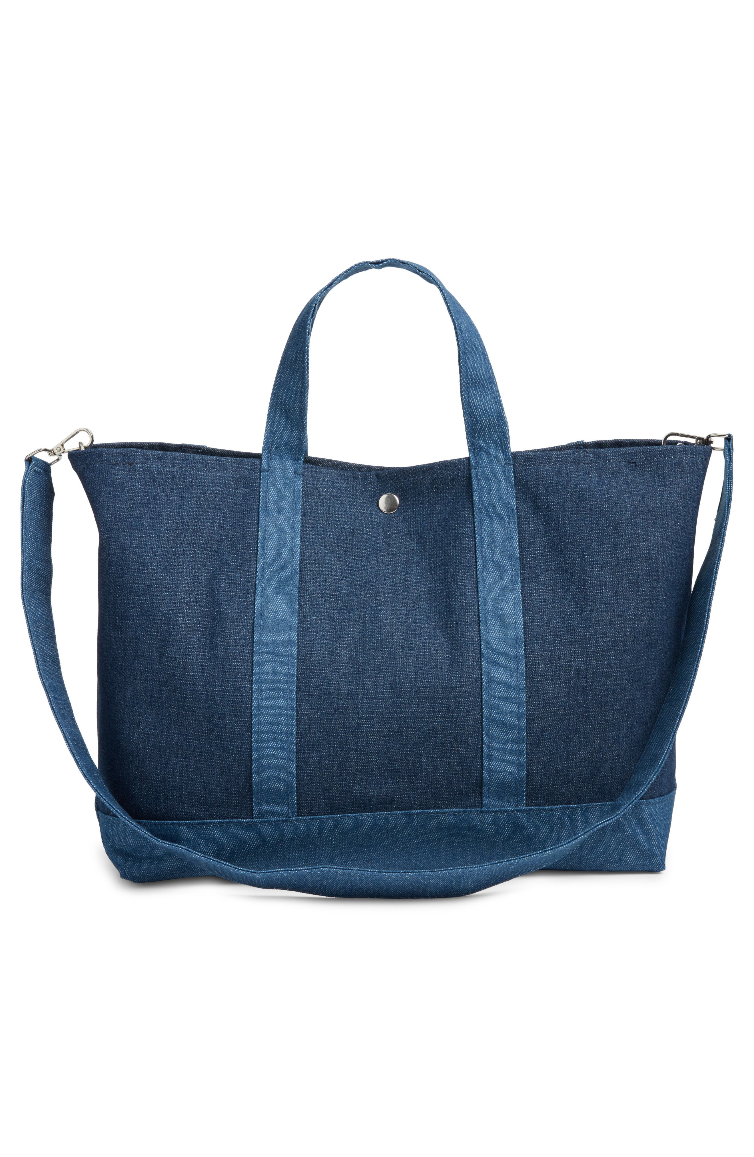 Large 125th Anniversary Structured Tote, Alternate, color, DARK DENIM WASH
