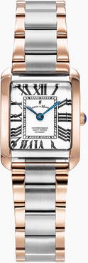 Jacques du Manoir Jacques Du Manoir Emily - 22mm, White Dial, Two-Tone Rose & Silver Rectangular Ladies Watch