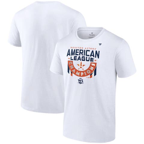 Men's Fanatics White Houston Astros 2022 American League Champions Locker Room T-Shirt