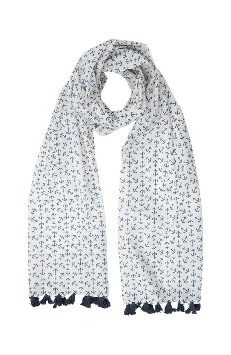 Passion Lilie Anchor Blue Scarf, Alternate, color, Anchor Blue Scarf