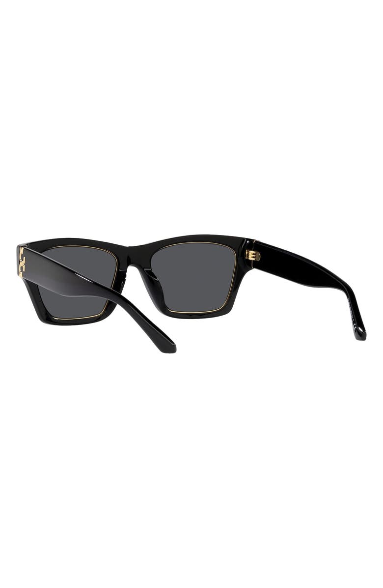 Tory Burch 53mm Rectangular Sunglasses, Alternate, color, 