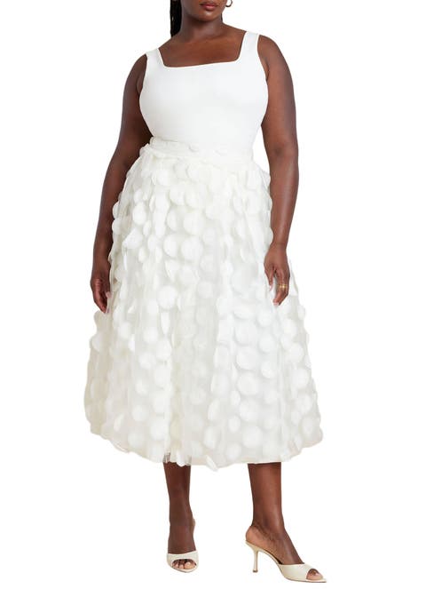 Dimensional Dot Full Skirt (Plus Available)