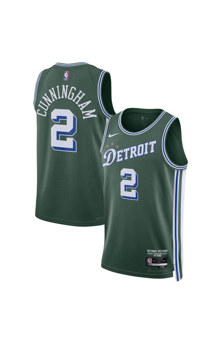 Nike Unisex Nike Cade Cunningham Green Detroit Pistons 2022/23 Swingman Jersey - City Edition, Alternate, color, 
