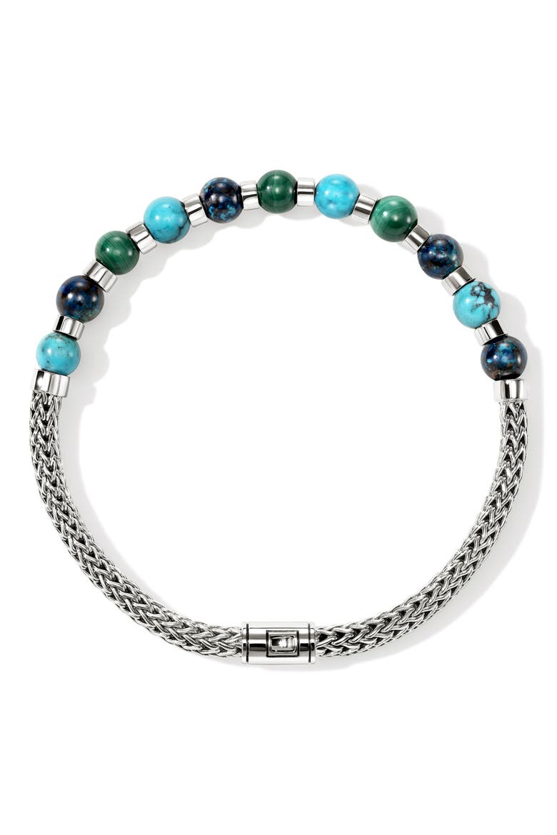 Beaded Chain Bracelet, Alternate, color, TURQUOISE