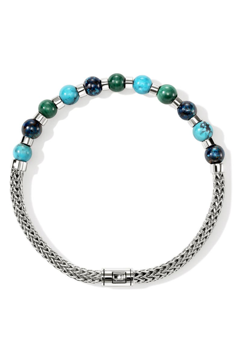 John Hardy BEADED BRACELET STERLING SILV, Alternate, color, Turquoise