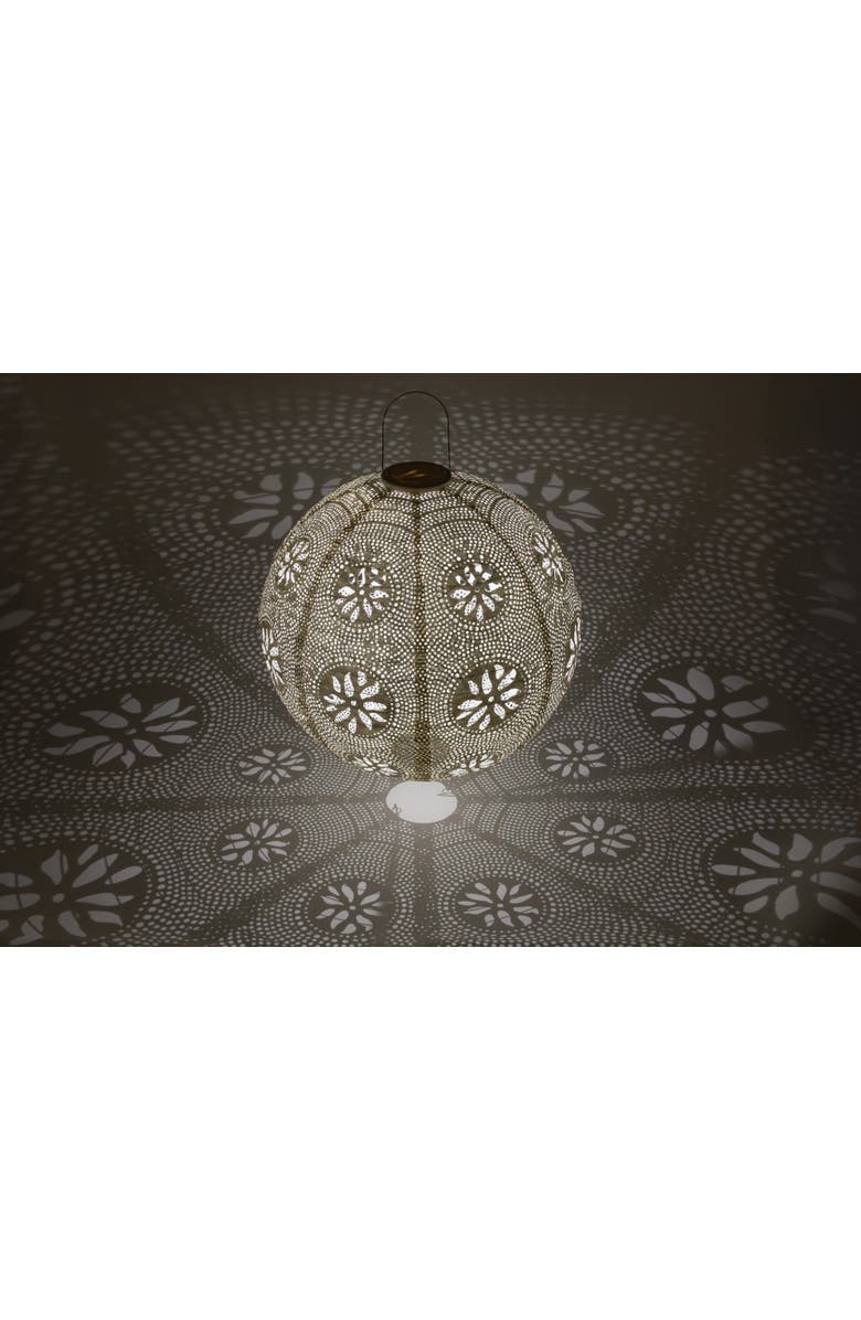 Allsop Home & Garden Stella Luxe Globe Boho LED Lantern, Alternate, color, Pearl