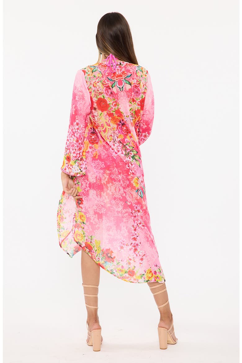 Pink Floral Duster, Alternate, color, PINK