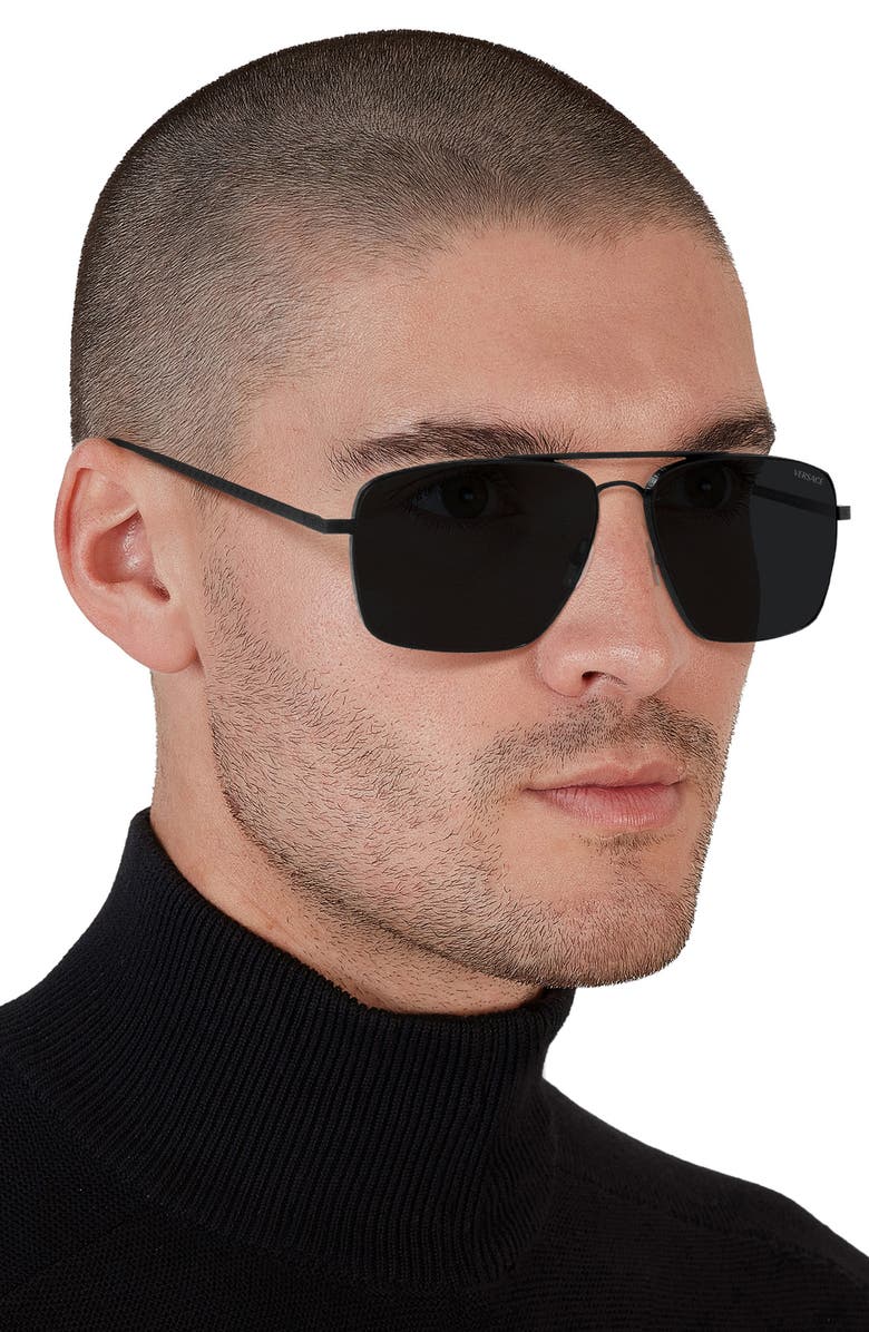 Versace 61mm Aviator Sunglasses, Alternate, color,