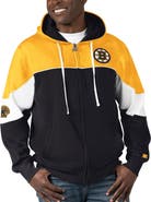 STARTER Men's Starter Black/Gold Boston Bruins Power Forward Full-Zip Hoodie