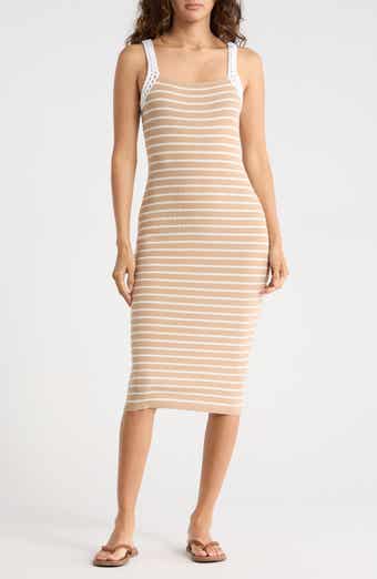 Madden Girl Stripe Ribbed Body-Con Dress