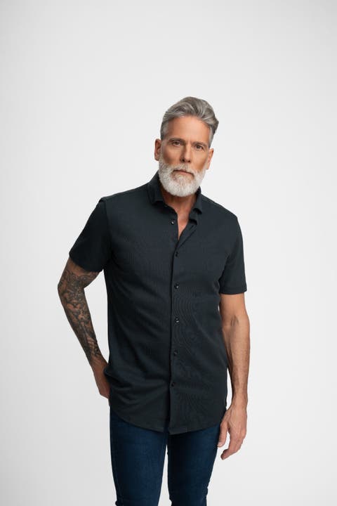 Core SS Technical Pique Button-Up Shirt