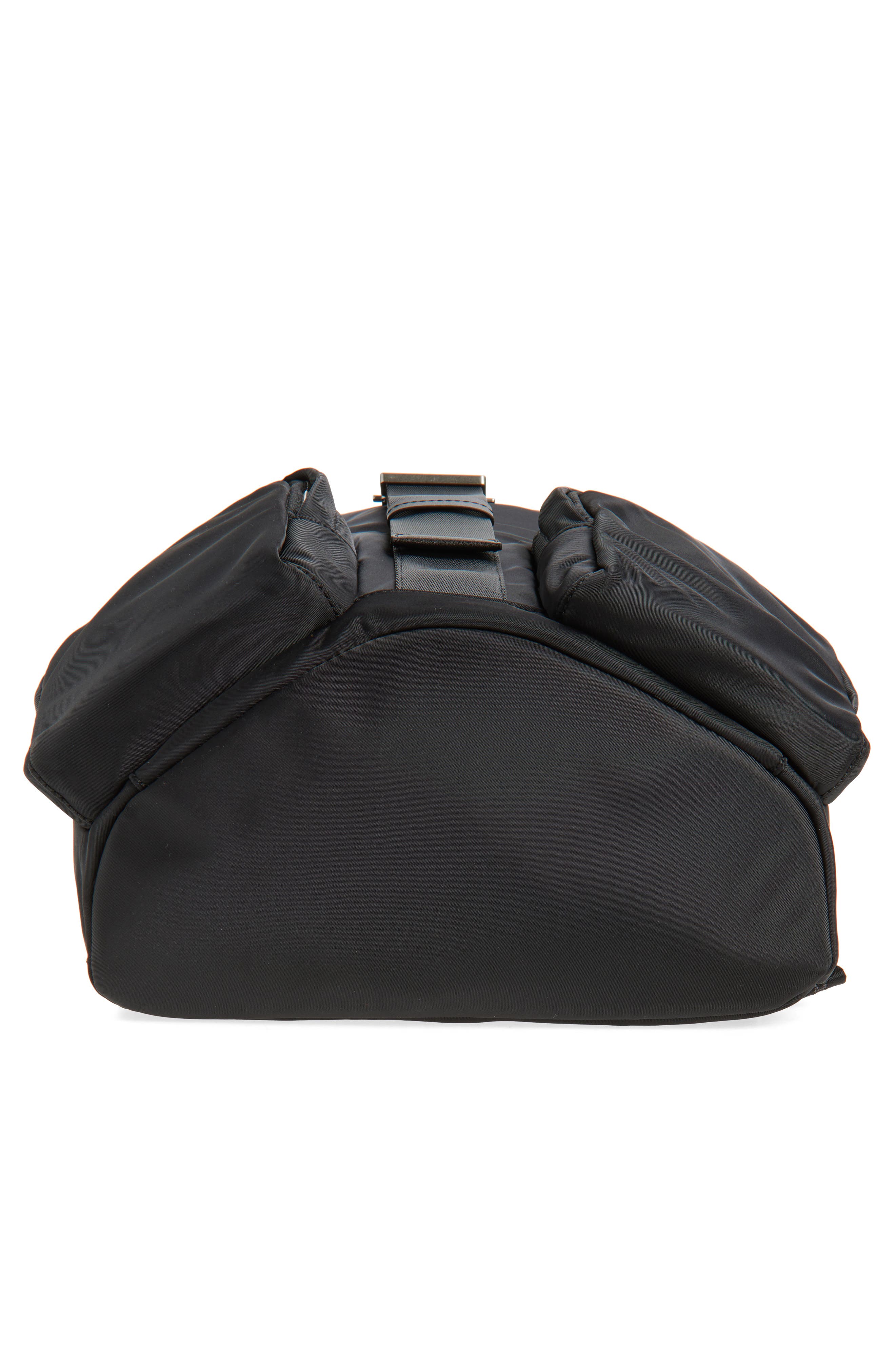 Off-White Drawstring Backpack, Alternate, color, Black