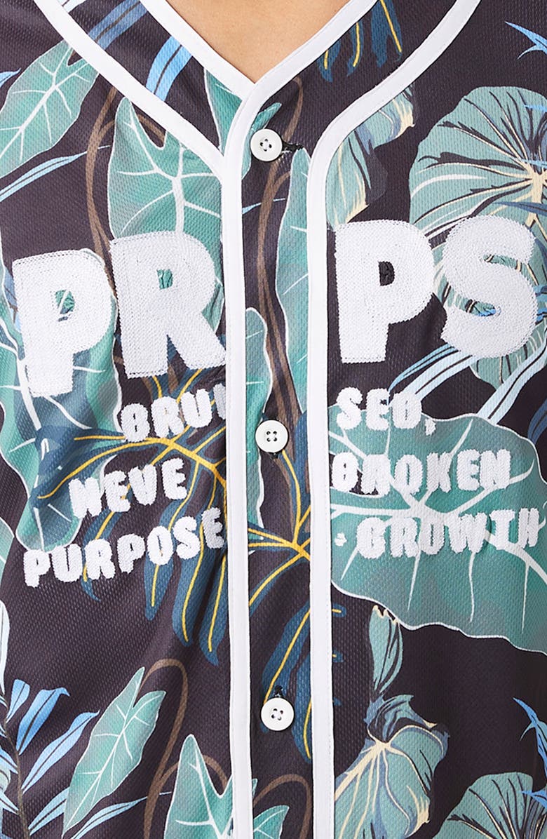 PRPS Island Jersey Short Sleeve Button-Up Shirt, Alternate, color,