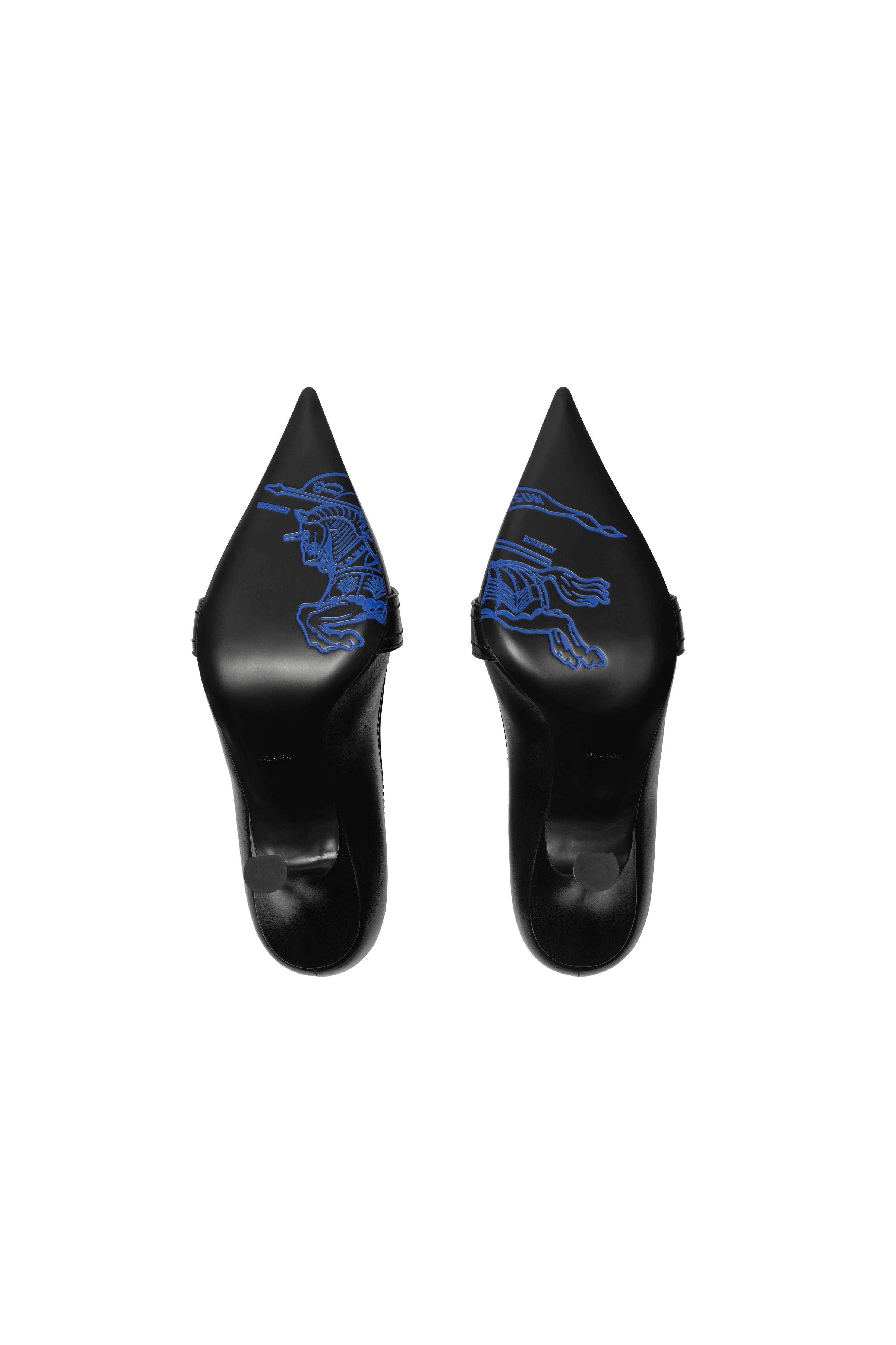 Burberry Leather Cotswolds High Pumps, Alternate, color, Black