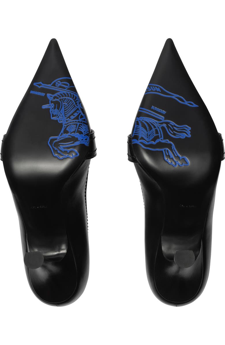 Burberry Leather Cotswolds High Pumps, Alternate, color, Black