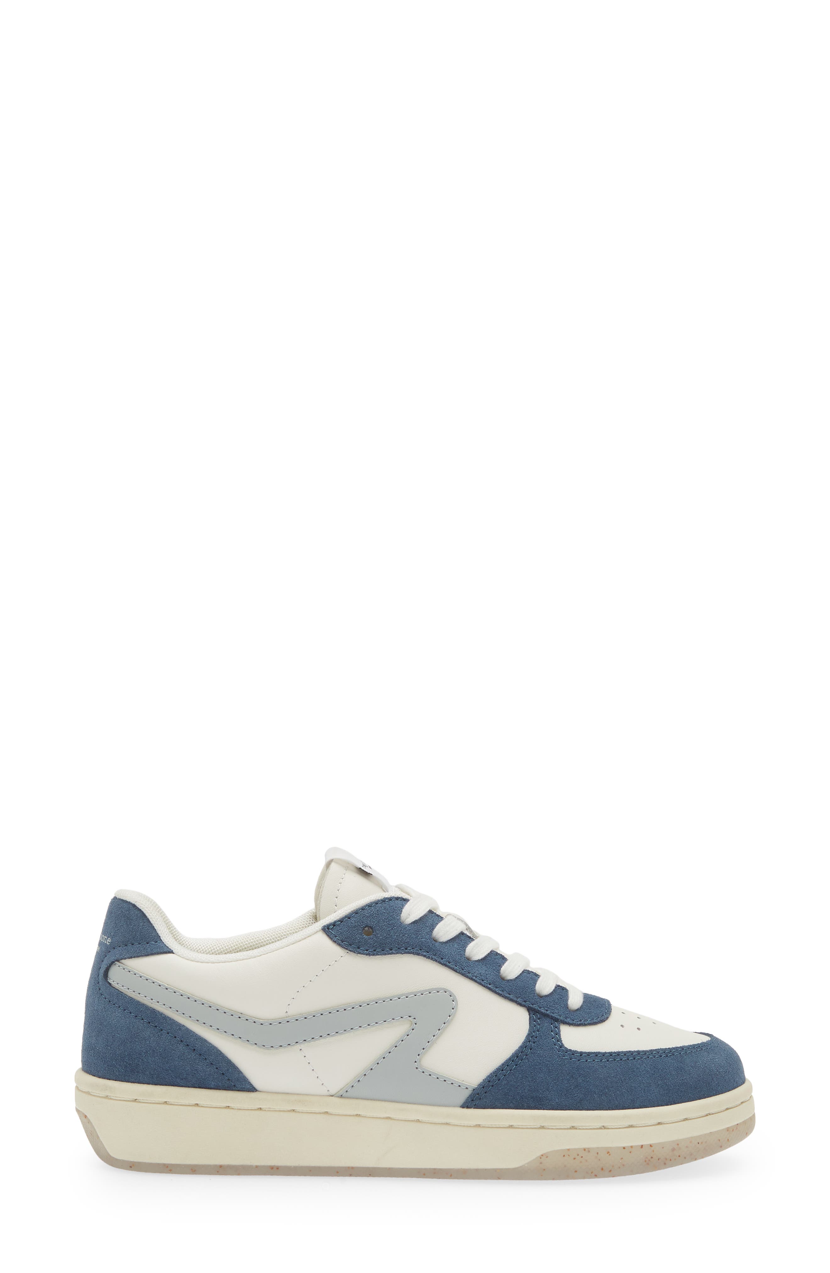 Retro Court Sneaker, Alternate, color, OFF WHITE/ BLUE