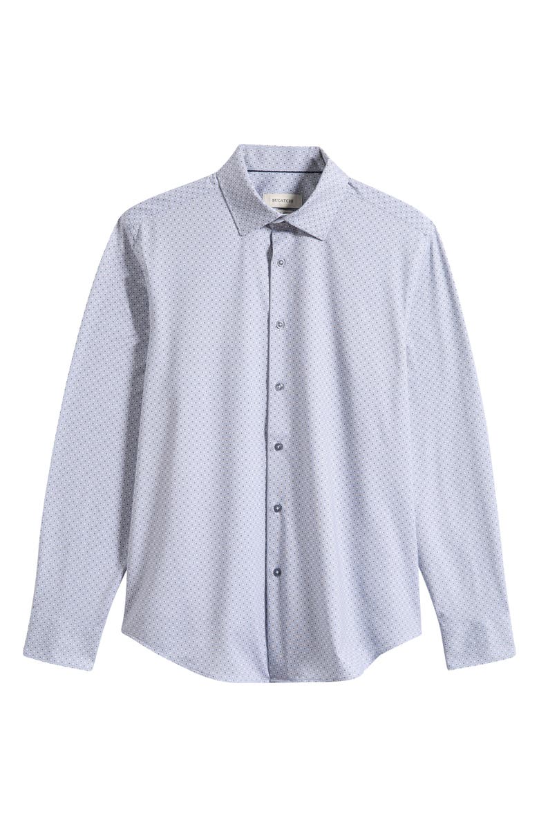 Bugatchi James OoohCotton<sup>®</sup> Dot Print Button-Up Shirt, Alternate, color, Air Blue