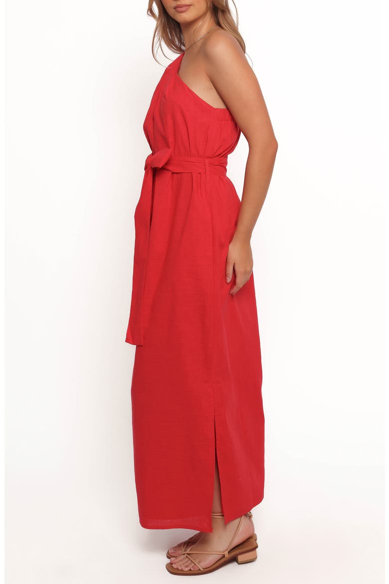 Roma One-Shoulder Dress, Alternate, color, RED