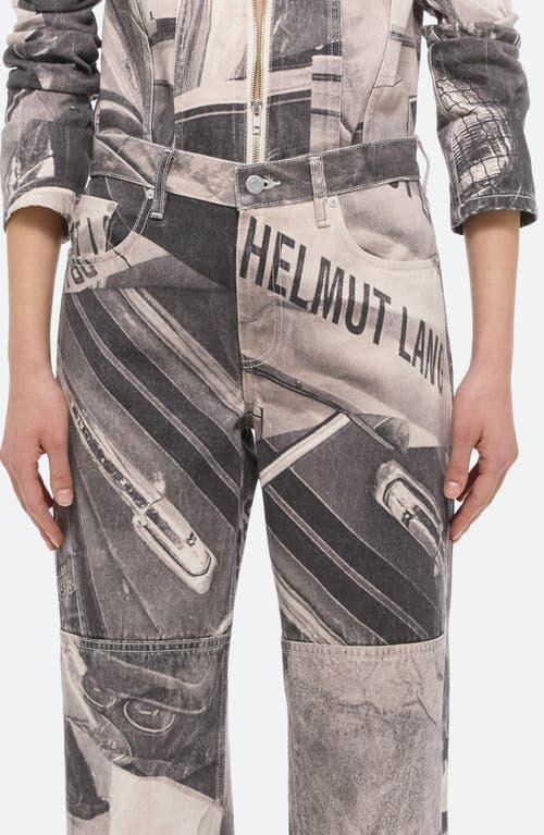 Helmut Lang Printed Carpenter Jeans In Black Multi