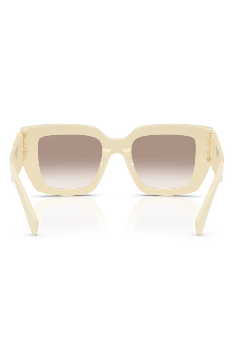 Miu Miu 51mm Gradient Square Sunglasses, Alternate, color, Milk / Clear Gradient Brown