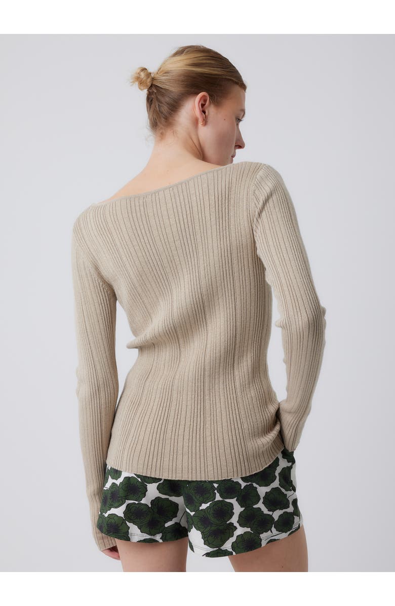 Majestic Filatures Organic Cotton Metallic Rib Knit  V-Neck Cardigan, Alternate, color, Desert