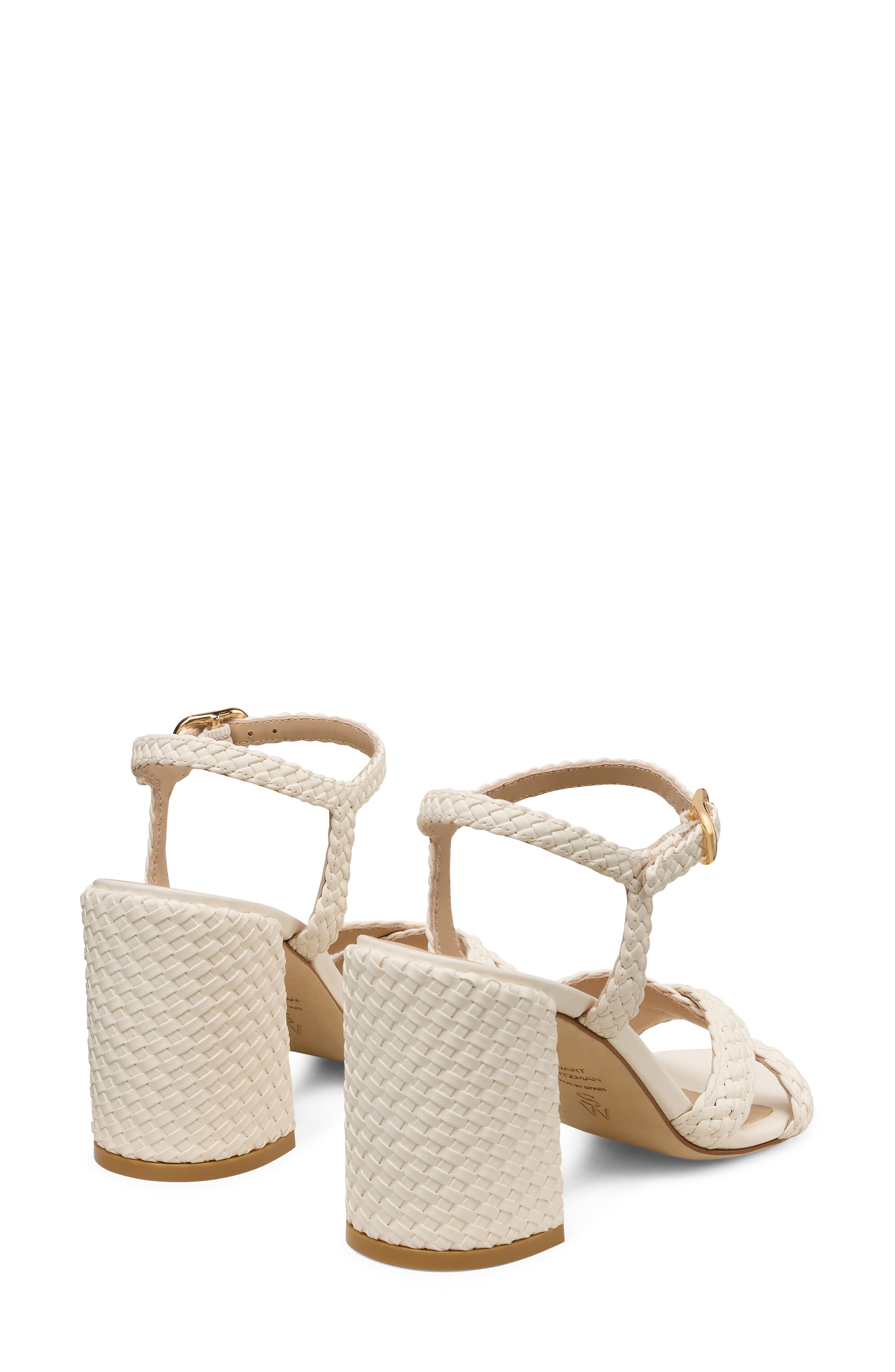 Alyssa Ankle Strap Woven Sandal, Alternate, color, CREAM