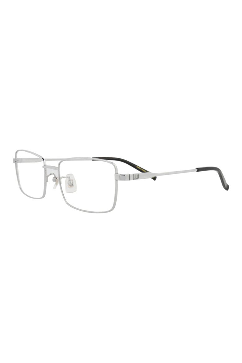 58mm Square Optical Glasses, Alternate, color, SILVER SILVER TRANSPARENT