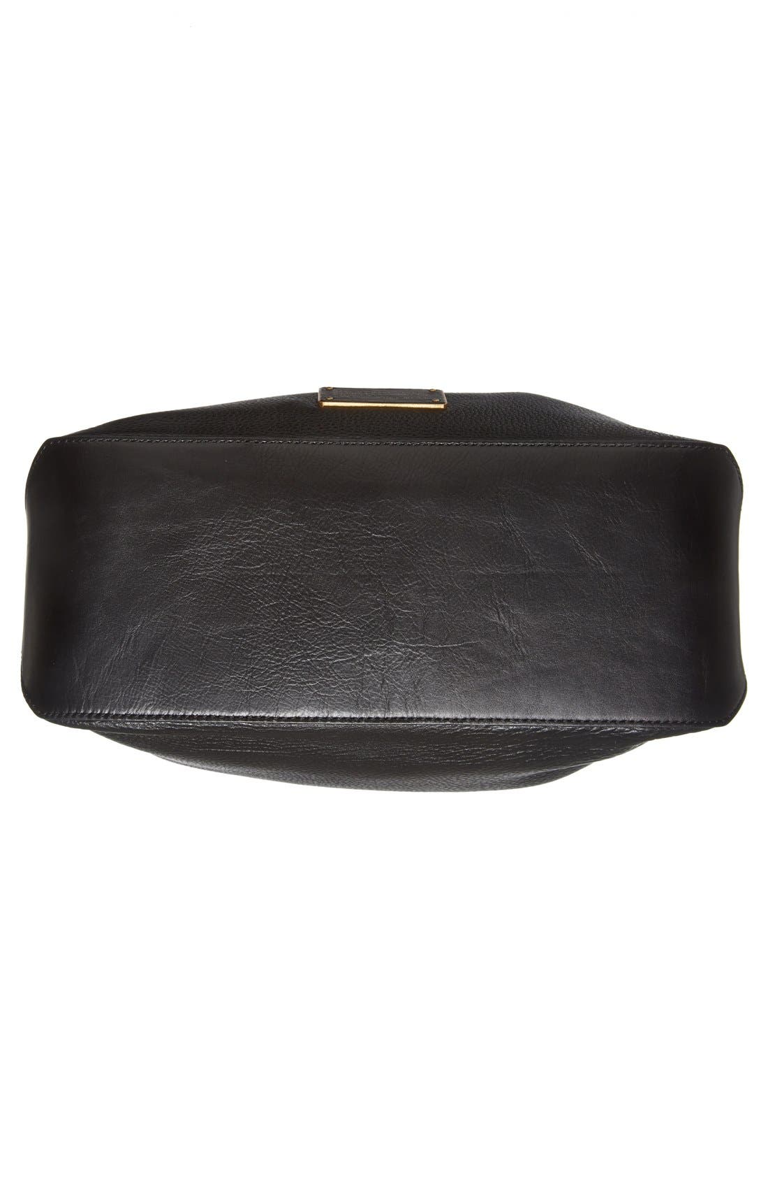 MARC BY MARC JACOBS 'New Too Hot to Handle' Leather Hobo, Alternate, color, BLACK