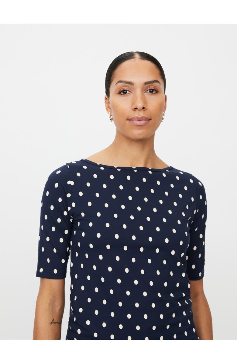 Masai Copenhagen MaBavessa Polka Dot T-Shirt, Alternate, color, Navy Blazer