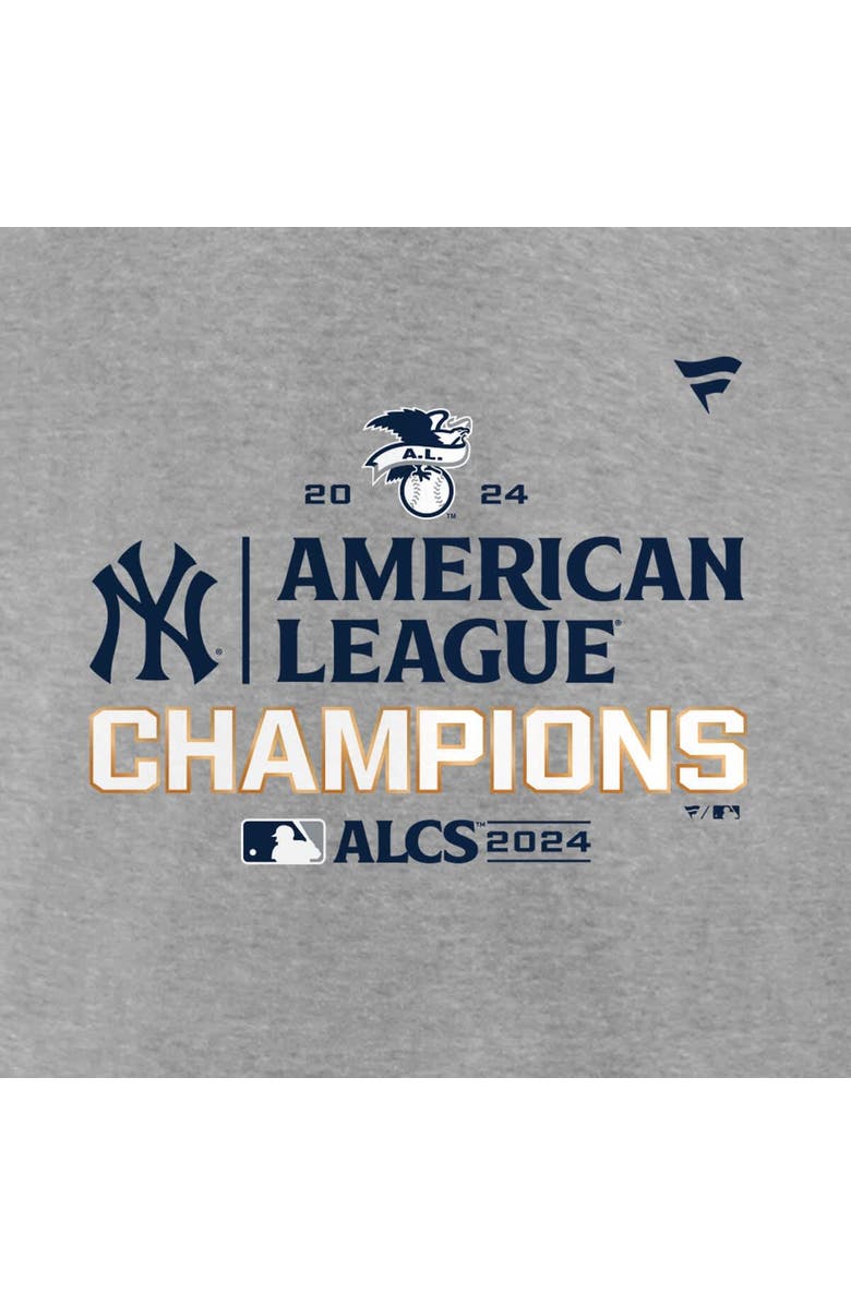 FANATICS Men's Fanatics Heather Gray New York Yankees 2024 American League Champions Locker Room Big & Tall T-Shirt, Alternate, color, 