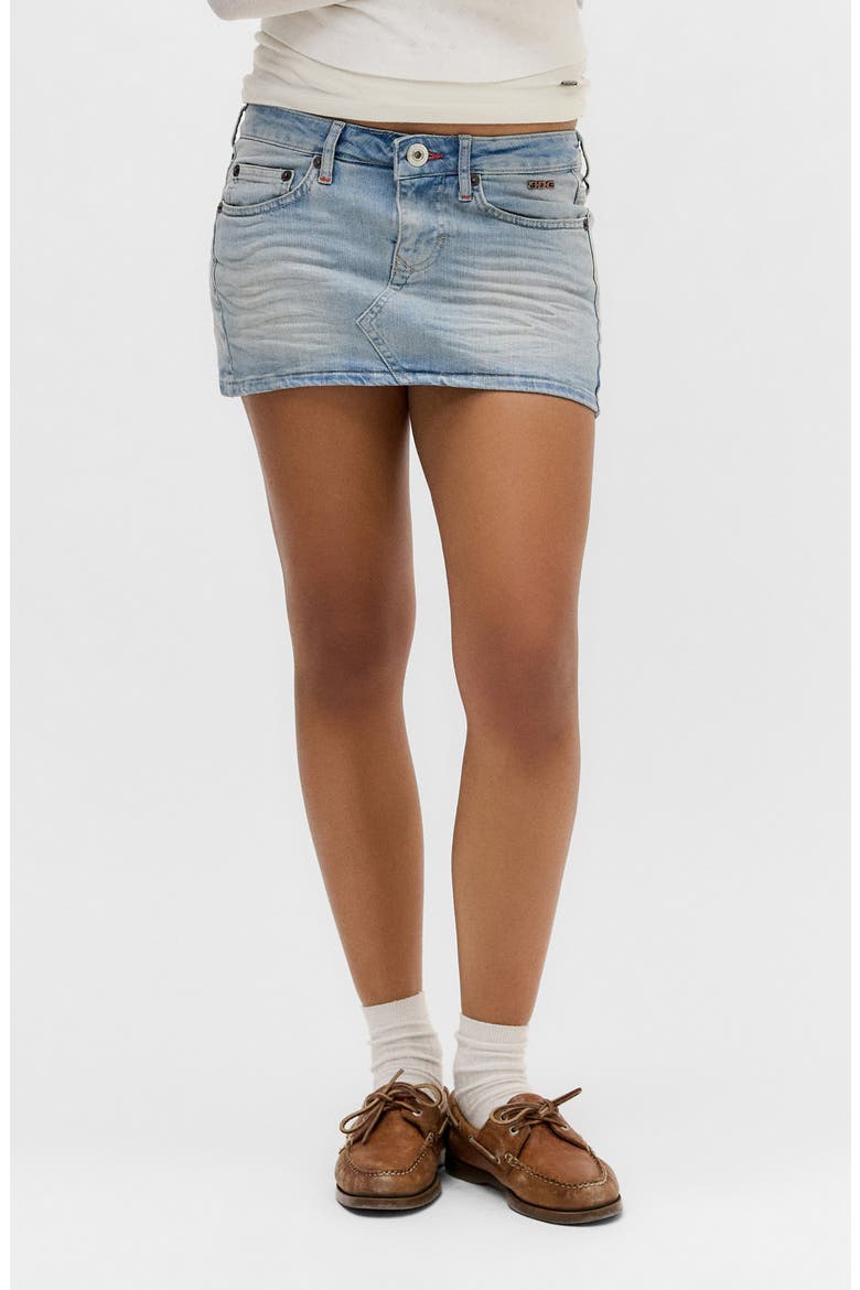 Ultra Denim Miniskirt, Main, color, BLEACH
