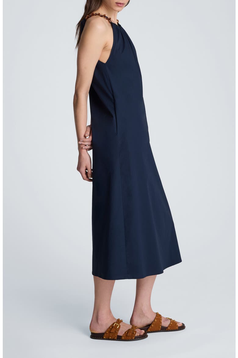 Beaded Sleeveless Midi Dress, Alternate, color, DARK NAVY