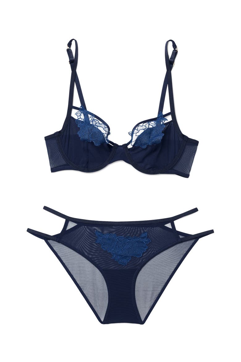 Andy Unlined Demi Bra, Alternate, color, Dark blue