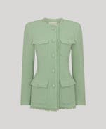 Really Wild Clothing Gabrielle Wool Boucle Longline Jacket