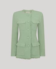 Really Wild Clothing Gabrielle Wool Boucle Longline Jacket