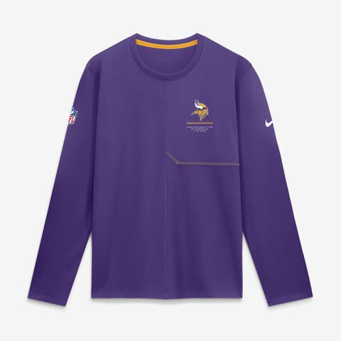 Men's Nike  Purple Minnesota Vikings Sideline Coaches UV Dri-FIT Long Sleeve Shirt