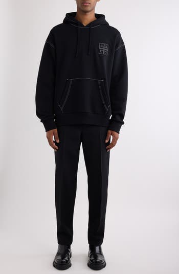 Givenchy Boxy Fit 4G Embroidered Hoodie | Nordstrom