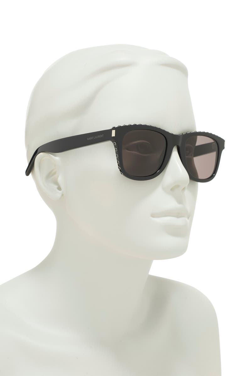 Saint Laurent 50mm Square Sunglasses, Alternate, color, 