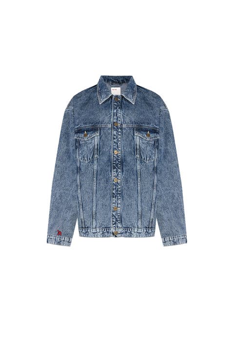 Pure Cotton Free Heaven Denim Jacket With Washed Effect