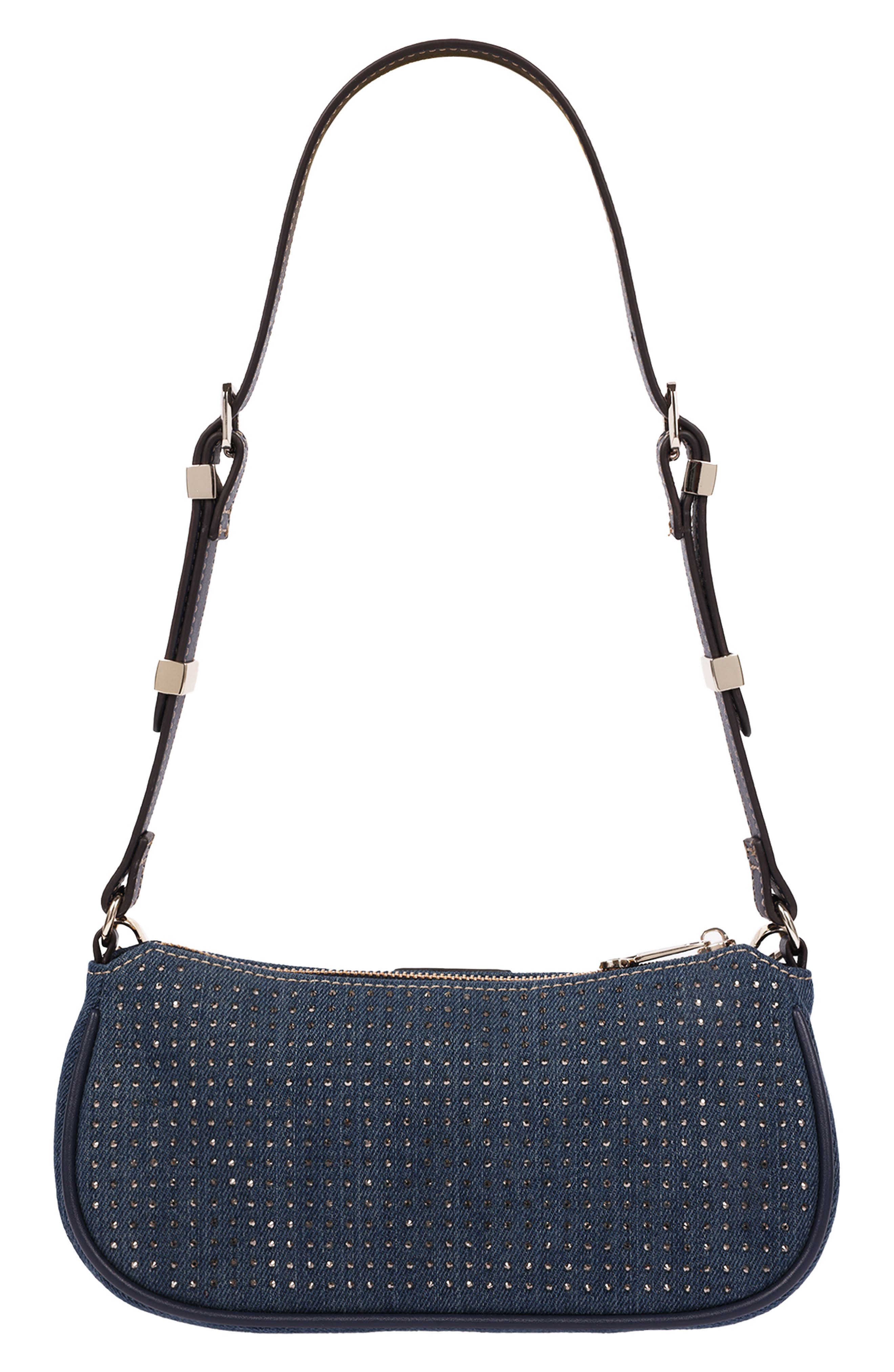 Sparkle Denim Baguette Bag, Alternate, color, DARK DENIM