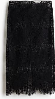 H&M Lace Pencil Skirt