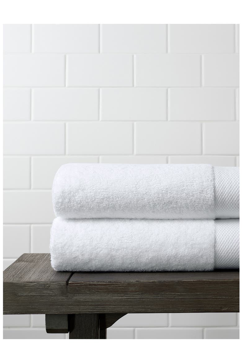 Plush Bath Towel, Alternate, color, WHITE
