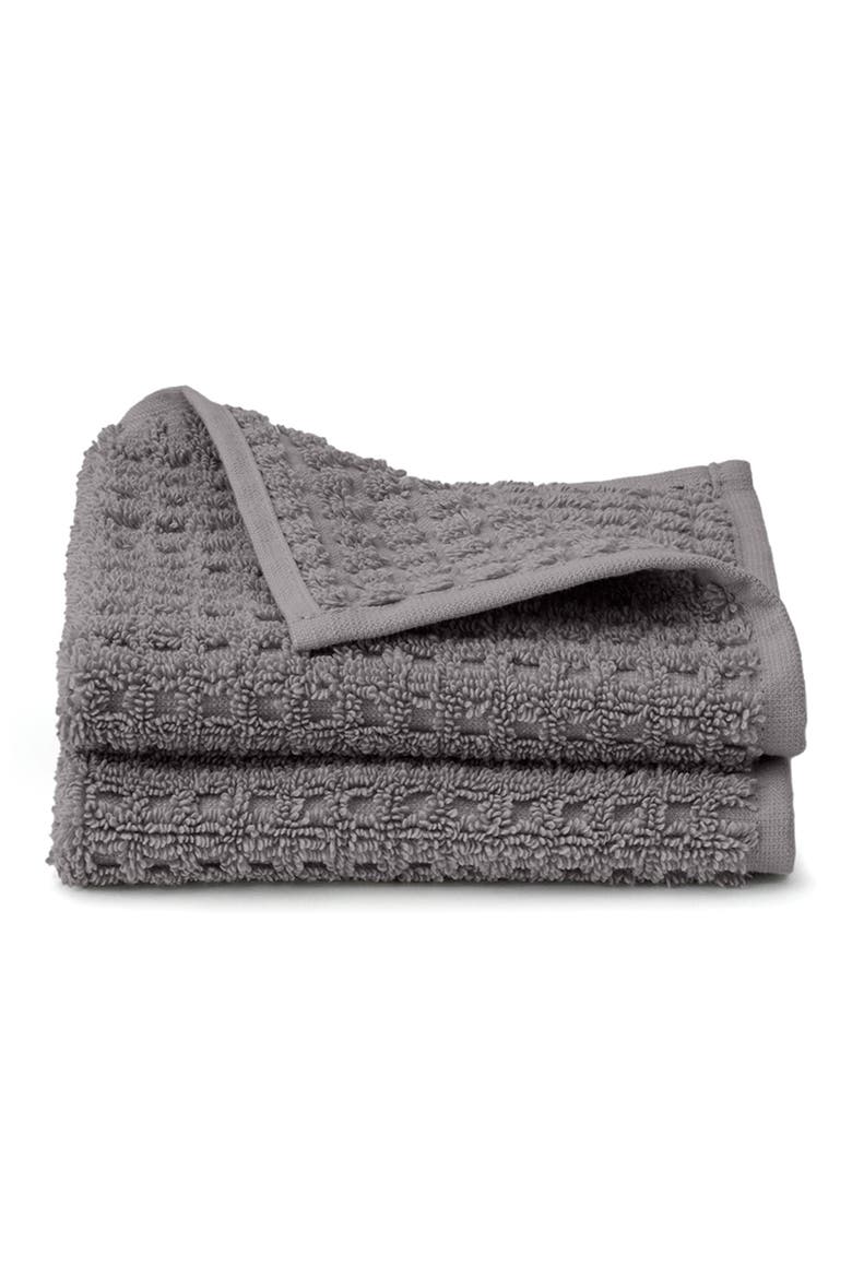 Set Of 2 Turkish Waffle Washcloths, Main, color, STONE