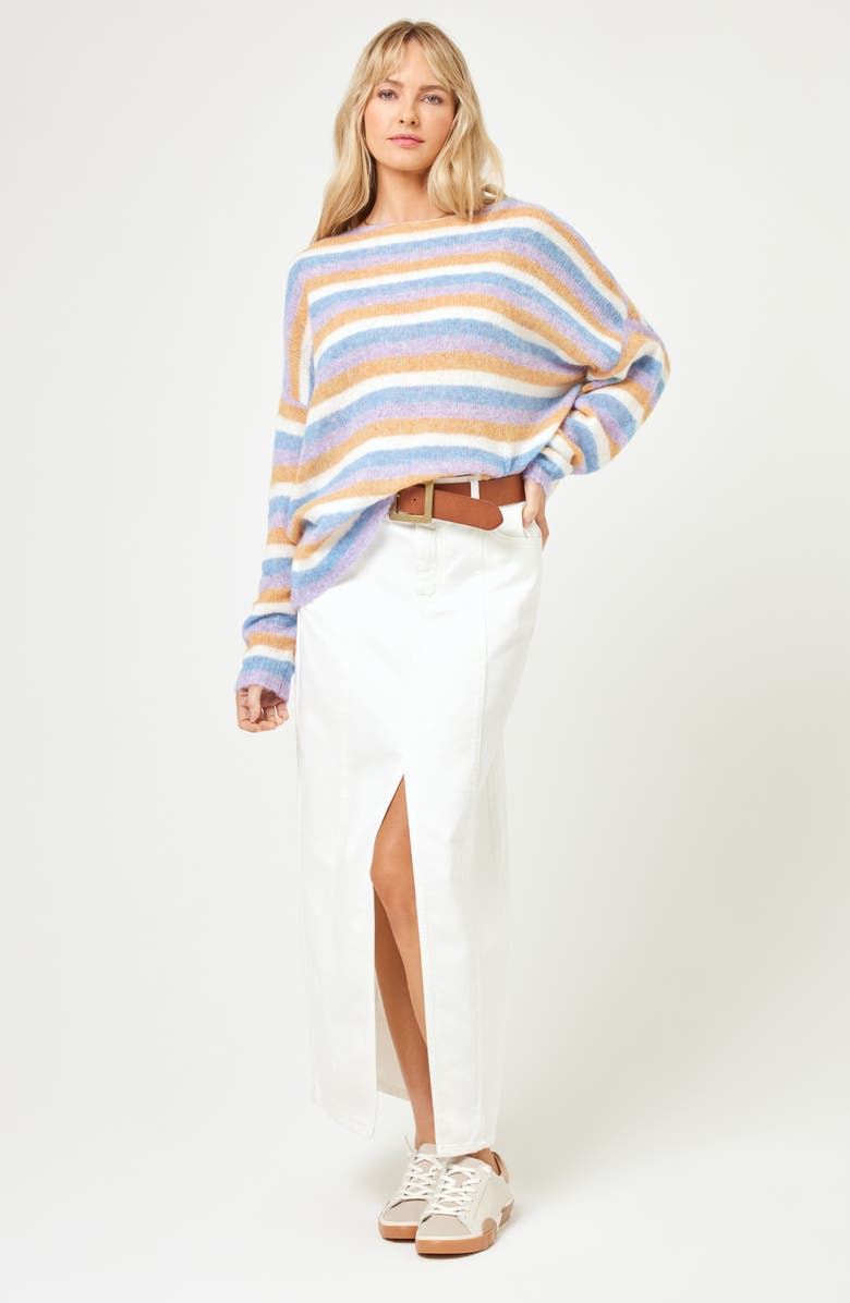 LSPACE Ciao Bella Denim Maxi Skirt, Alternate, color, 