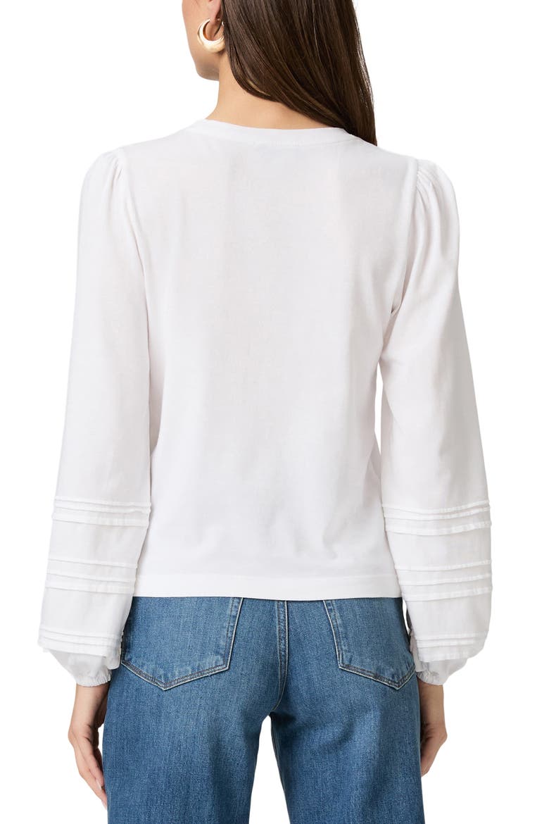 Cyrano Pintuck Jersey Top, Alternate, color, WHITE