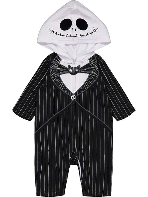 Nightmare Before Christmas Jack Skellington Cosplay Hooded One Piece Jumpsuit (Baby)