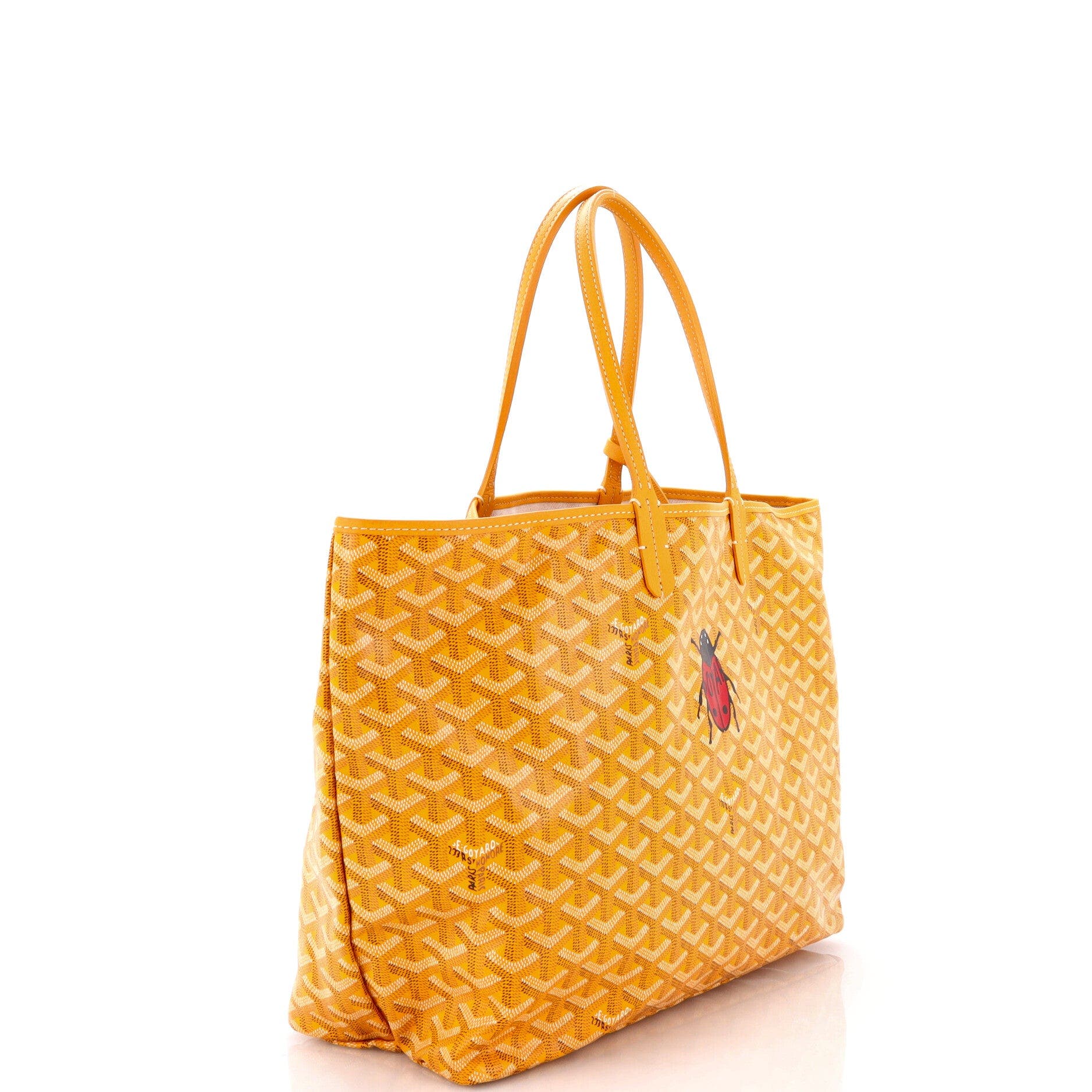 Saint Louis Tote Printed Coated Canvas PM, Alternate, color, Yellow