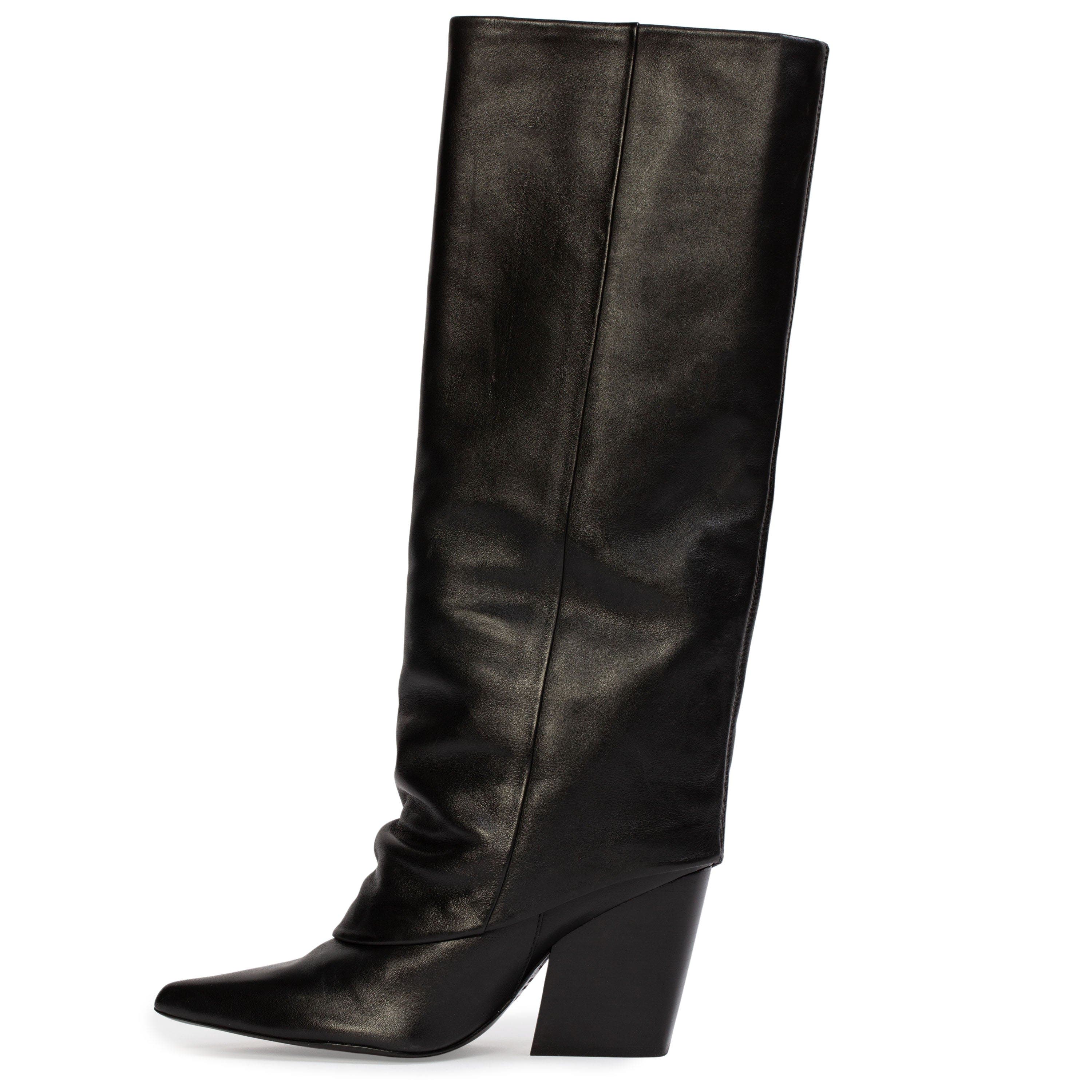 BLACK SUEDE STUDIO Nev 100 Leather Boot, Alternate, color, Black Leather