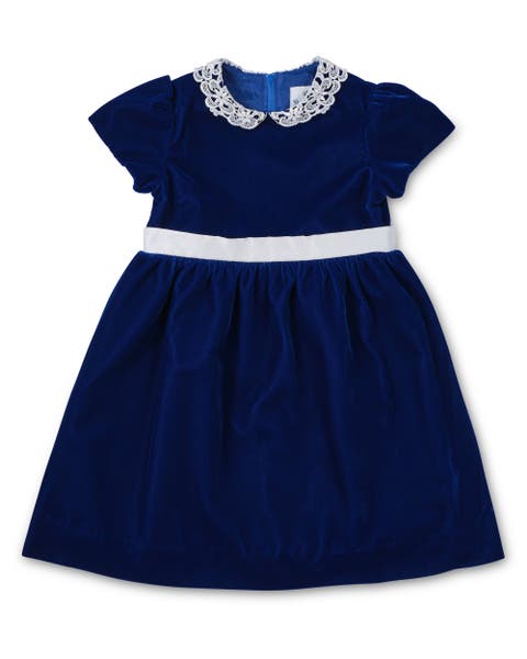 Velvet Dress With Lace Collar (Toddler, Little Kid)