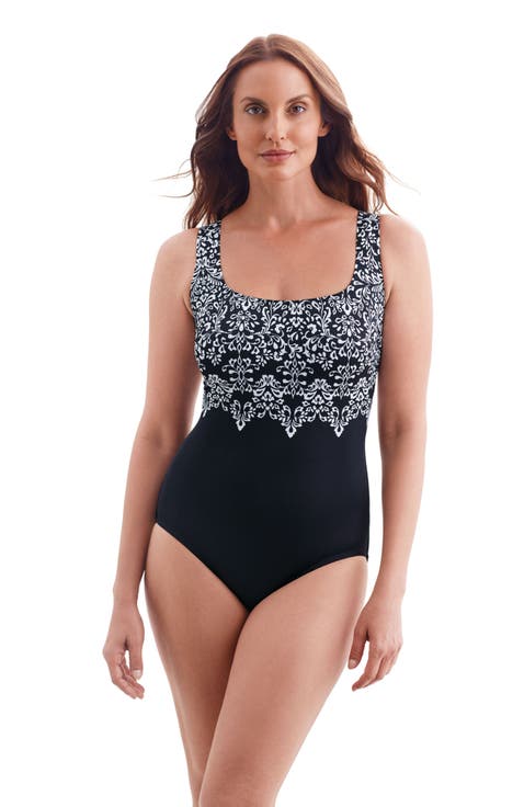 Double X-Back Tank Long Torso One-Piece Swimsuit
